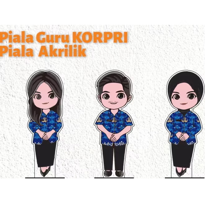 ￼Piala Guru KORPRI Akrilik Custom Plakat Guru Korpri Akrilik