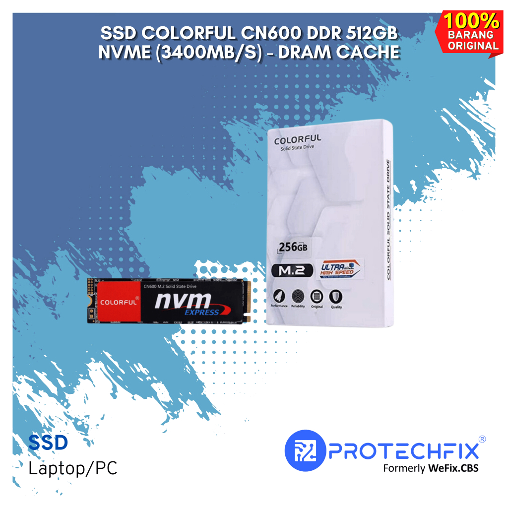 SSD COLORFUL CN600 DDR 512GB NVME (3400MB/s) - DRAM Cache