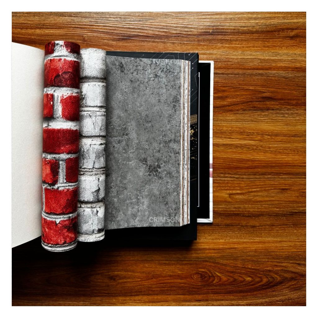 WALLPAPER DINDING VINYL MOTIF BATA HIGH QUALITY PREMIUM