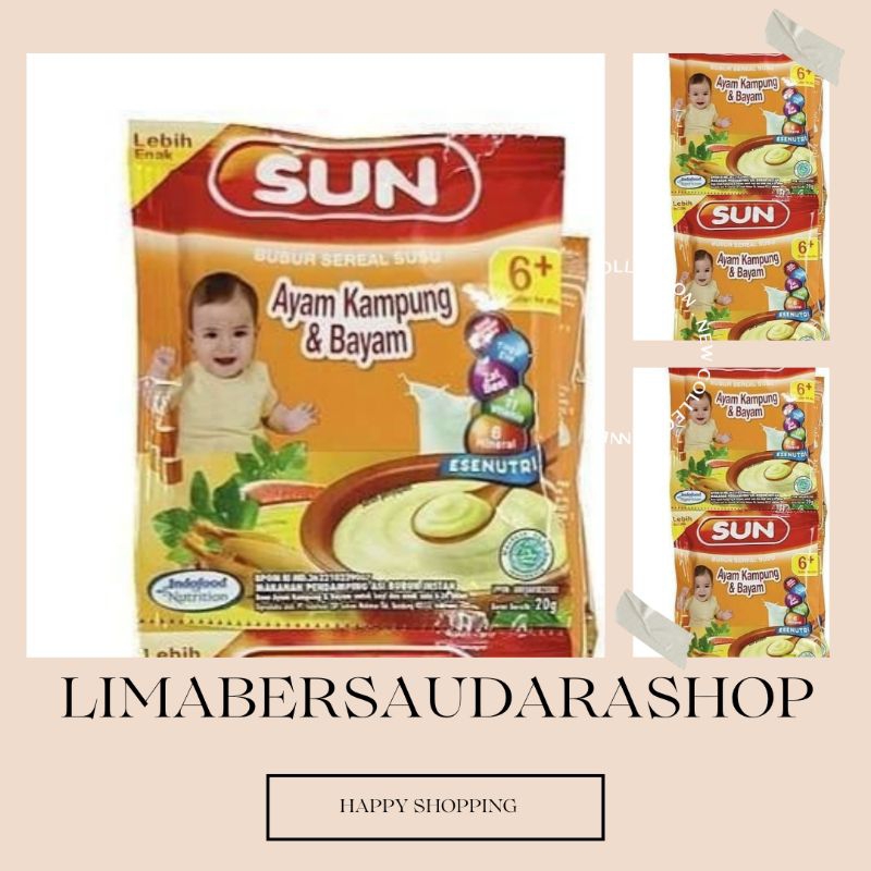 SUN BUBUR BAYI AYAM KAMPUNG RENTENG ISI 8 SACHET