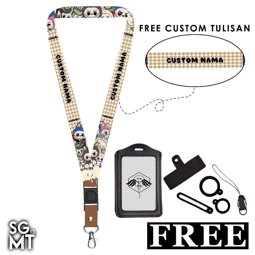 

Lanyard Custom Nama Satuan Full Printing 2 Sisi Labubu Edition Bisa Request Nama Free Holder Akrilik