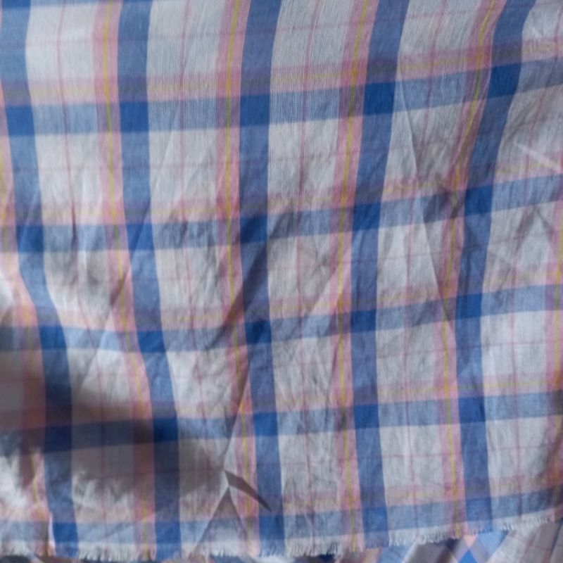 1/2 meter Kain Voal | Katun Voal | Bahan Voal | Kain Meteran | Katun Voal Motif Kotak | Bahan Import