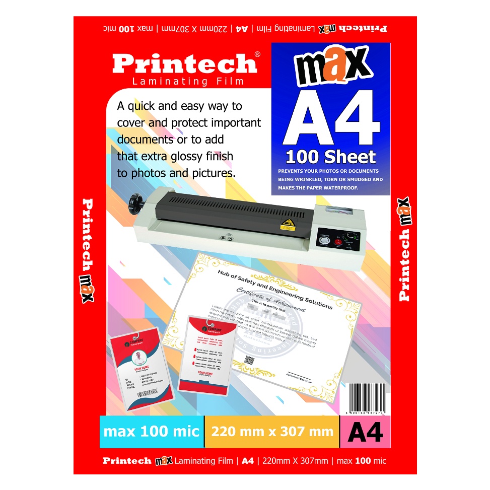 

KODE L74V PRINTECH MAX Laminating Film Pouch Plastik Laminating A4 66