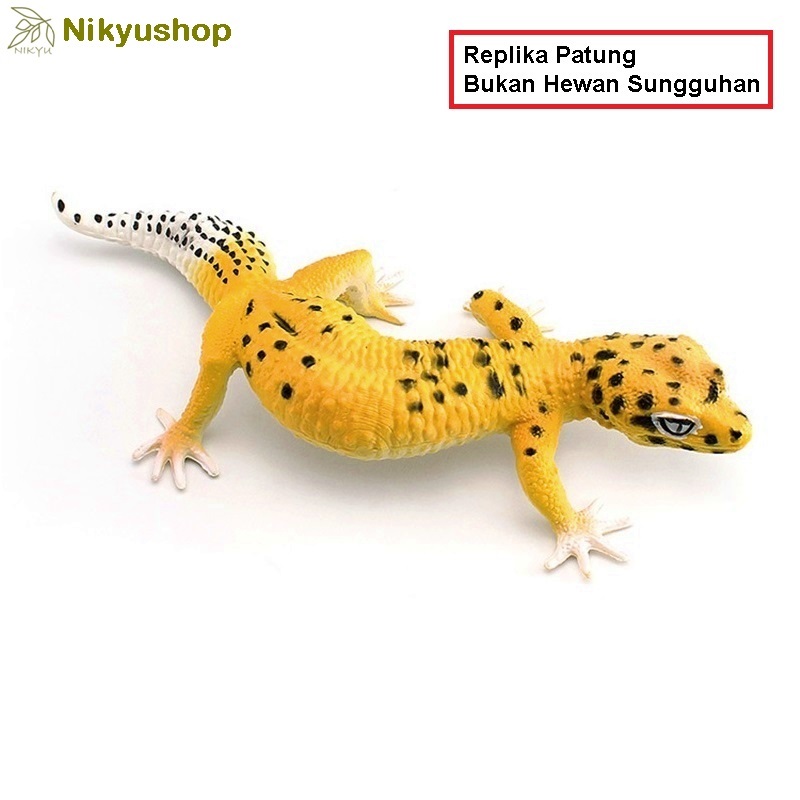 [Nikyushop] Mainan Edukasi Pajangan Figure Patung Hewan Kadal Tokek Gecko Leopard