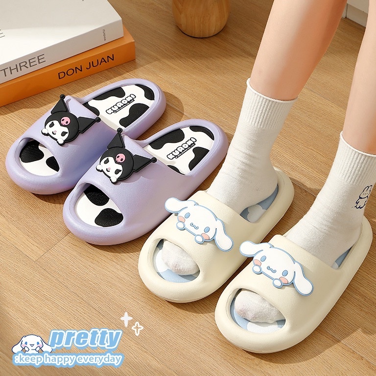 ART L2I6 READY CHERRYBLOSSOM Sandal Slipper IMPORT Original Cinnamoroll Kuromi My Melody Motif Jelly