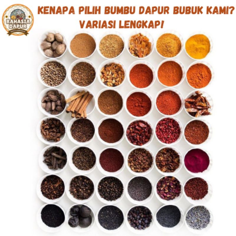 

Bumbu Dapur Bubuk LENGKAP Rempah Lengkap Murah Grosir Alami Natural 100% Penyedap Rasa Masakan Halal Premium Quality