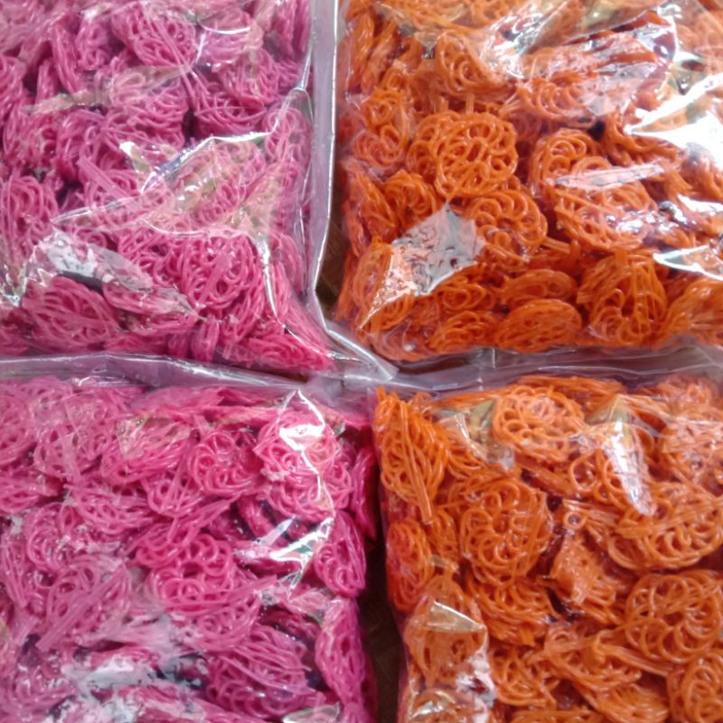 

kerupuk mawar mentah warna 1 kg