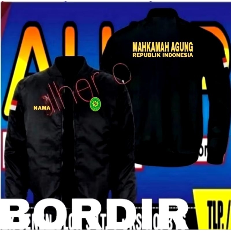Jaket bordir mahkamah agung Jaket mahkamah agung Jaket bomber mahkamah agung Jaket kerja mahkamah ag