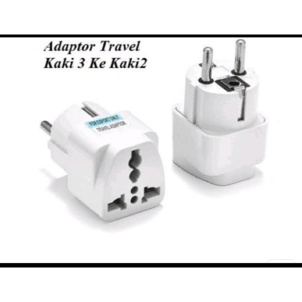 STEKER LISTRIK COLOKAN UNIVERSAL KAKI 3 KE KAKI 2 LUBANG