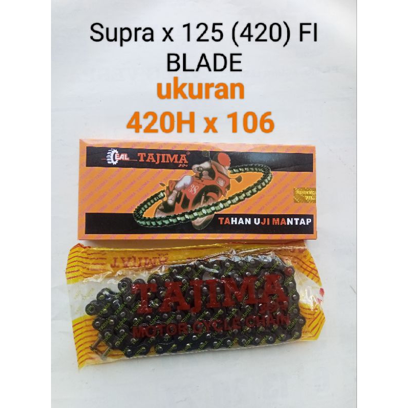Rantai 420 x 106 supra x 125 fi (injection) / Blade + plat