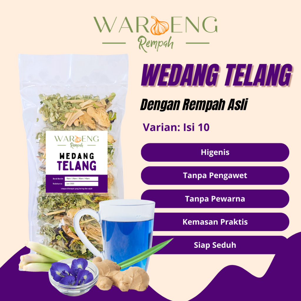 

Wedang Telang - Isi 10pcs / Waroeng Rempah Murah