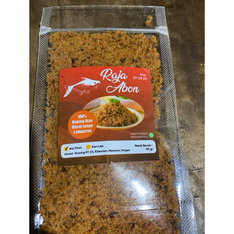 

Abon patin 50g asli 100% ful daging tanpa campuran