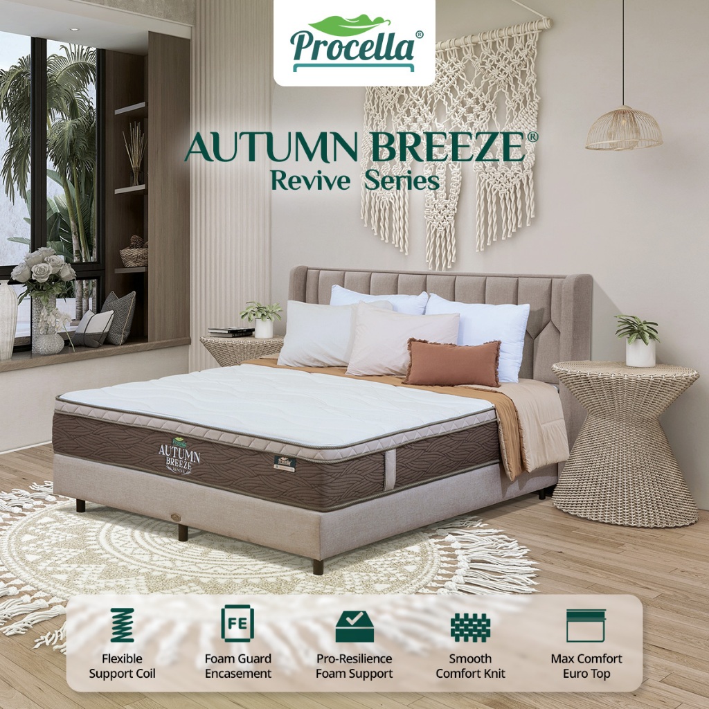 Kasur Springbed EuroTop Autumn Breeze Procella Olympic Medium Firm 100x200 120x200 160x200 180x200 2