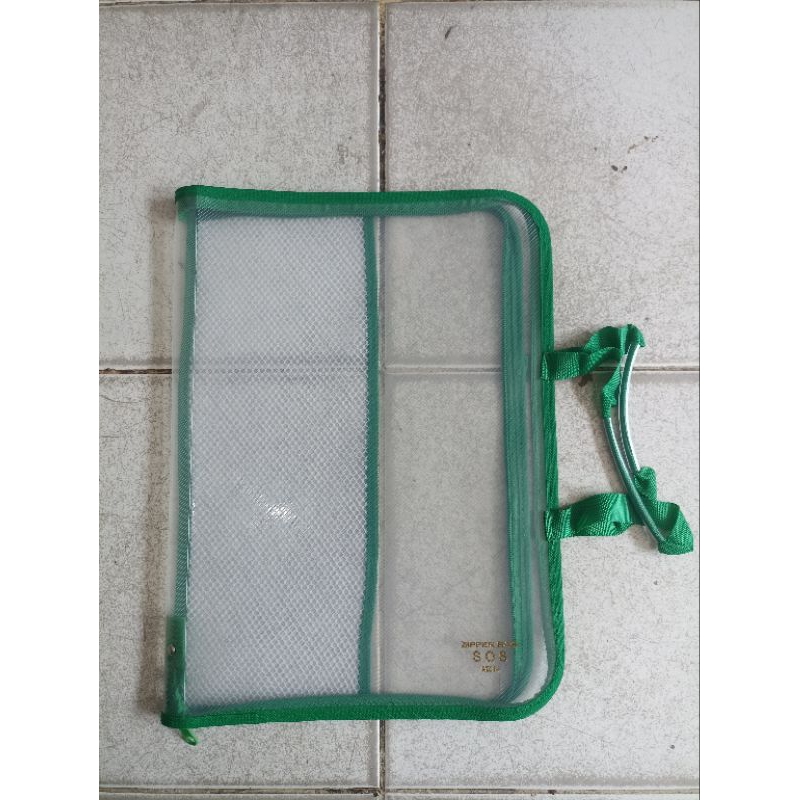 

Map retsleting / zipper mika SOS hijau