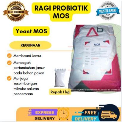 Yeast Ragi Probiotik | MOS Cell Wall | Saccharomyces Powder | Tambahan Pakan Ternak