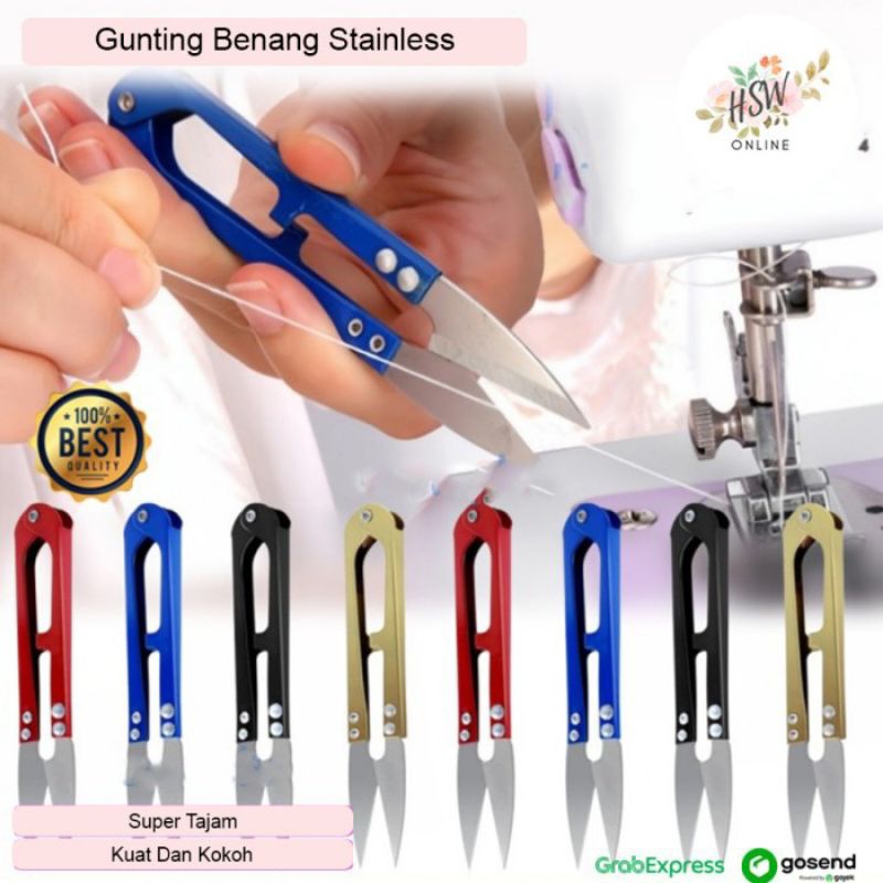 Gunting Benang Jahit Stainless Gunting Cekris Super Tajam Gunting Kain