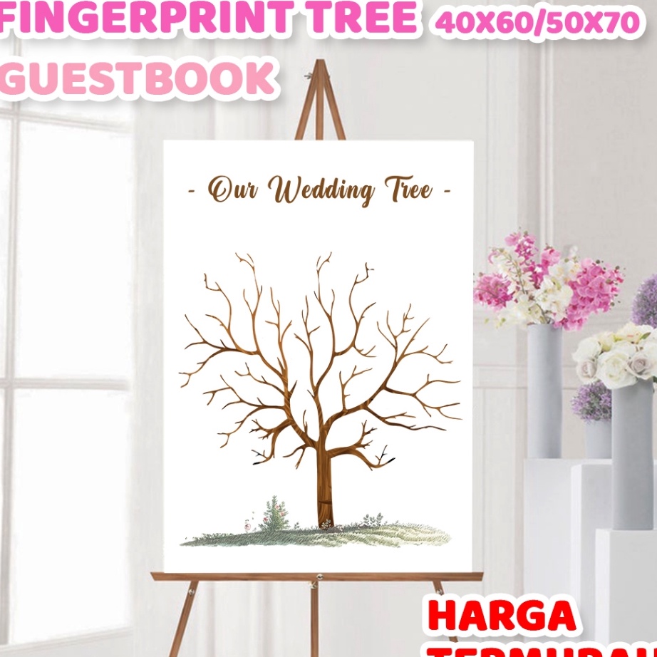 

CEPAT Kanvas Wedding Tree Fingerprint Guest Book 4x6 cm Canvas Lukisan Pohon Sidik Jari Finger Print Buku Tamu Pernikahan Wedding Invitation Tema Biru Pink Ungu Merah Raiow