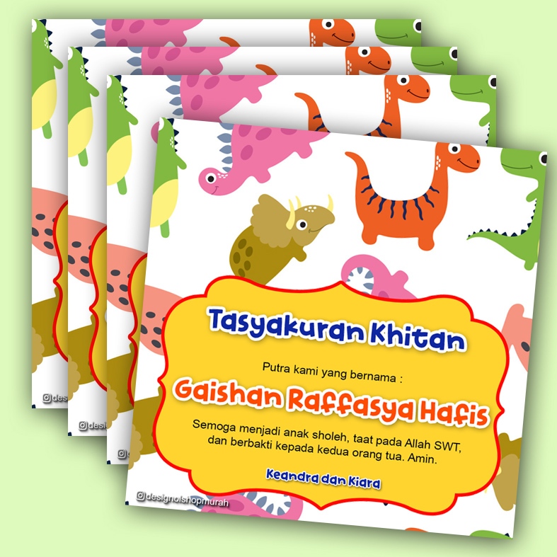 

Kartu khitanan Stiker Khitanan Kartu Aqiqah isi 50 pcs Stiker Aqiqah Undangan khitanan Kartu undangan khitanan murah kualitas juara