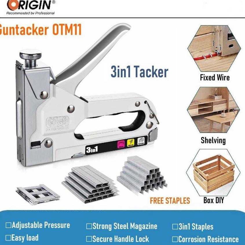 

Get Voucher Guntacker 3in1 OTM 11 Stapler Tembak Kayu 1 SET Gun Tacker 3 in 1