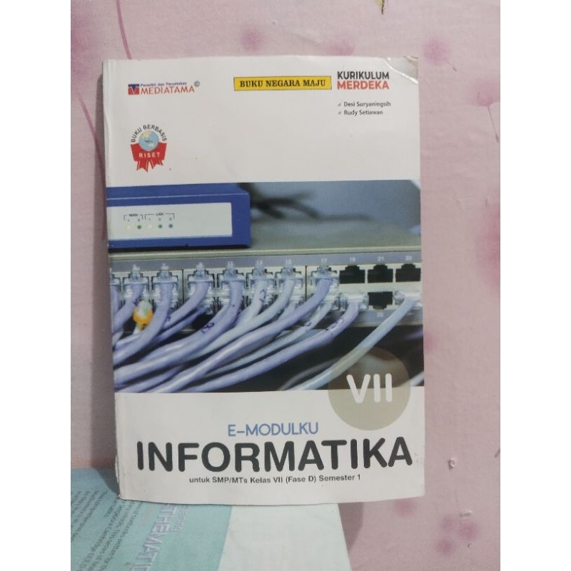 buku e modulku informatika kelas 7 VII 1 smp mts  fase D semester mediatama kurikulum merdeka