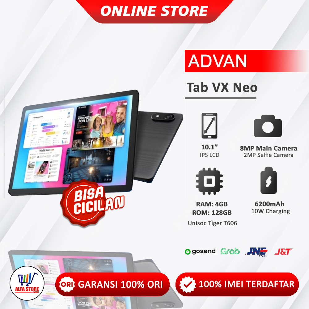Advan VX Neo Tablet RAM 4/128GB Garansi Resmi
