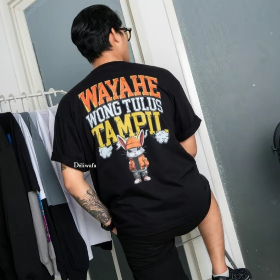 Kaos T-shirt Autentic Deliwafa Wayahe Wong Tulus Tampil Kaos Regular Deliwafa Pria Wanita Oversize