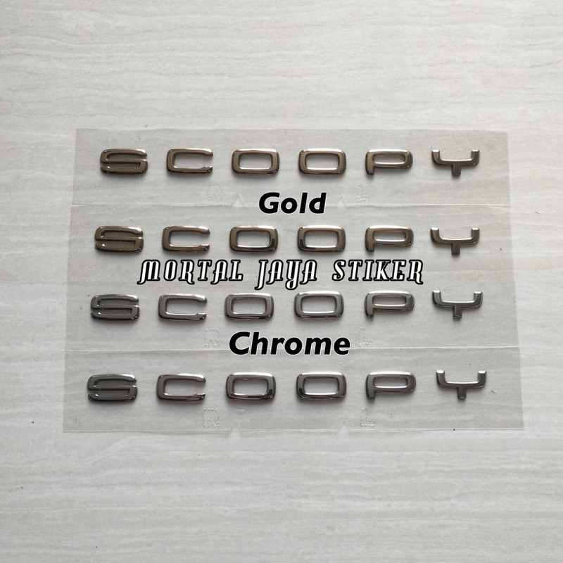 EMBLEM TIMBUL LOGO SCOOPY PRESTIGE 2020 2021 2022 2023 2024 GOLD & CHROME