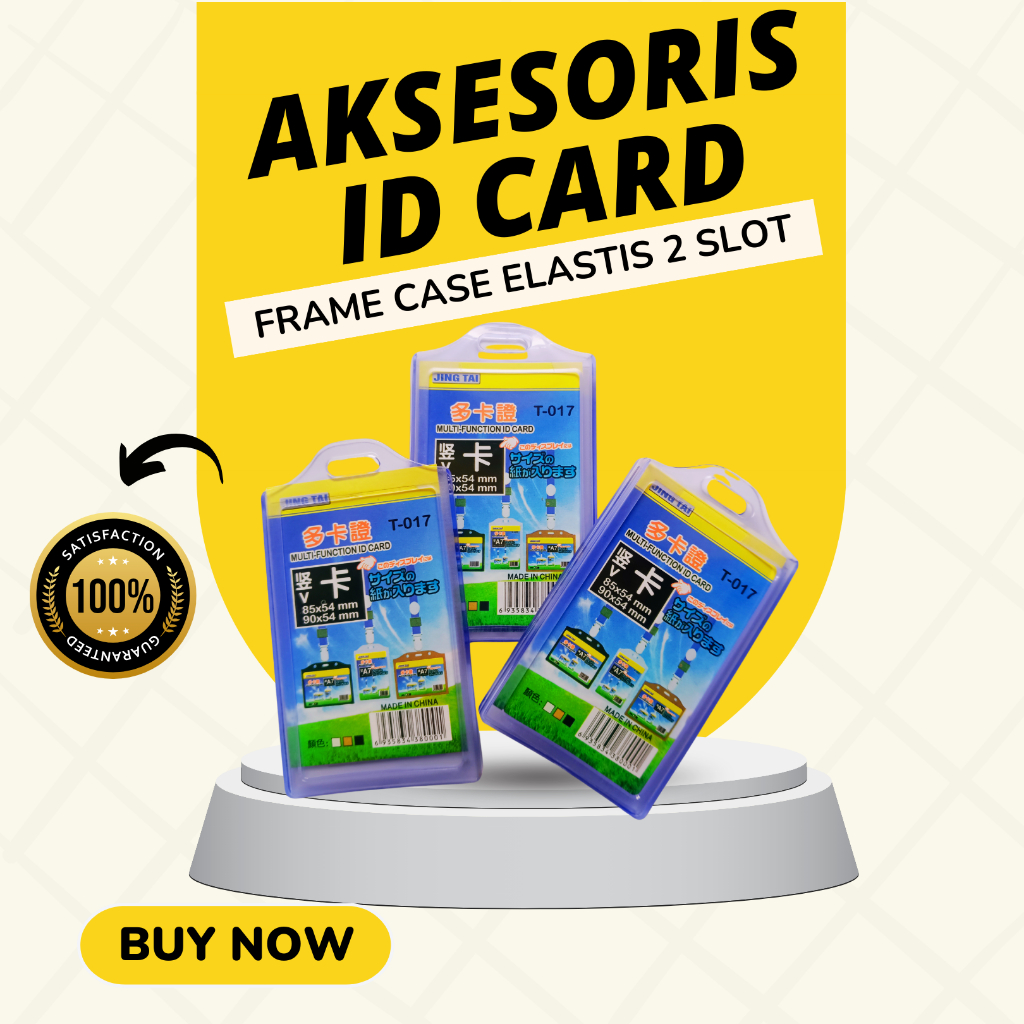 

Casing ID Card Elastis 2 Slot & Lanyard Solusi Praktis untuk Simpan Kartu Anda
