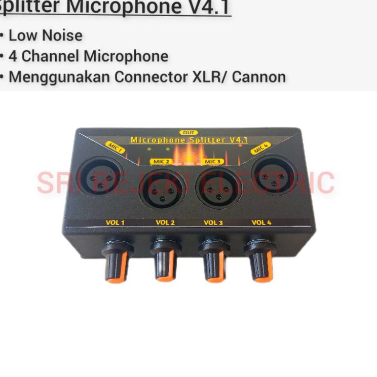 Update Khusus  Paralel Input Mic Splitter 4 Channel Jack Canon XLR