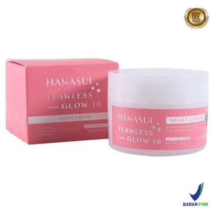 New Hanasui Flawles glow 10 night cream / Krim Malam Hanasui