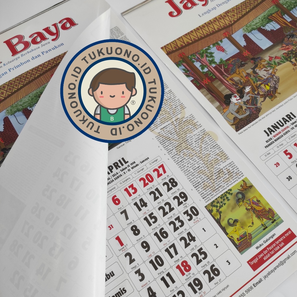 

(TERLARIS 2025) KALENDER JAWA JAYA BAYA Jayabaya | Ukuran 39x55cm | Kalender 2025