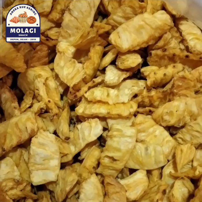 

Keripik Nanas Buah Asli Malang 75 Gram / Kripik Buah Nanas - Molagi Snack