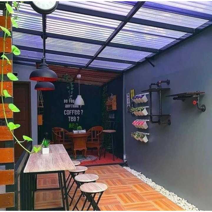 kanopi atap solartuff rangkah besi hollow