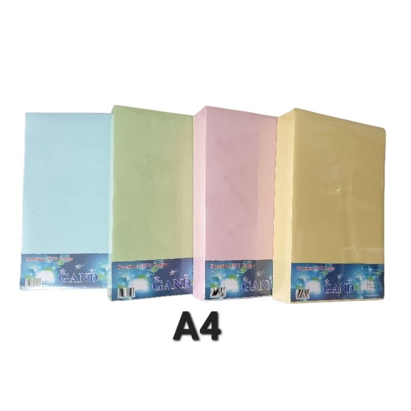 

Kertas HVS Warna Ukuran A4 Merk GAND ( 1 Pak isi 400 lembar )