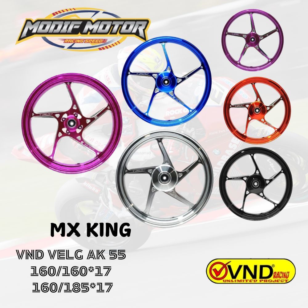 VND VELG AK 55 MX KING 160/160 ( R17 ) RING 17 &160/185 ( R17 ) RING 17 VELK PELK Model Enkei MX Kin