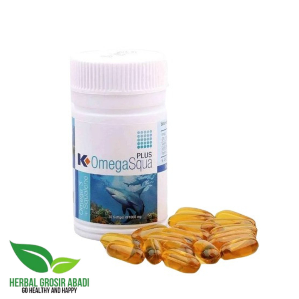Omega Squa | K Omega Squa Plus | Kapsul Minyak Ikan Omega 30 Capsule Original