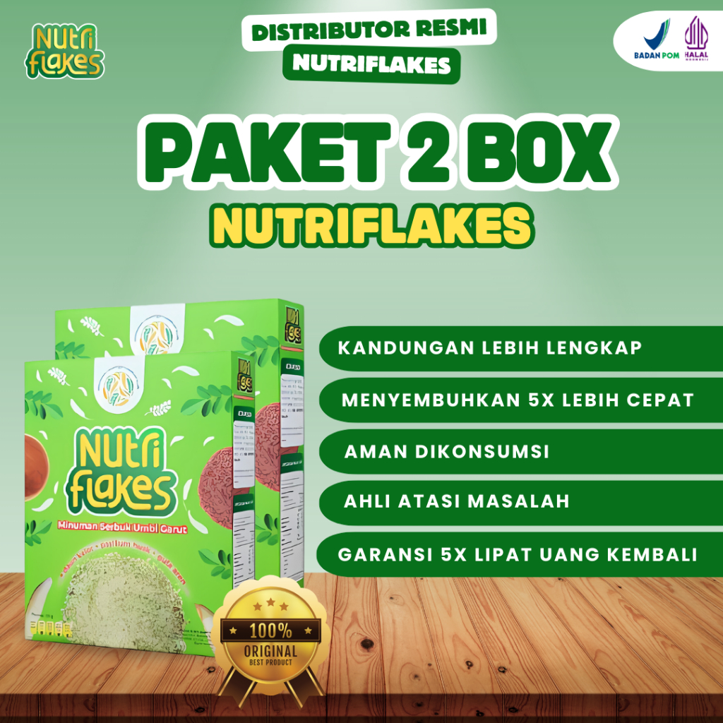 

PAKET 2 BOX NUTRIFLAKES ORIGINAL - Solusi Sehat & Tepat Untuk Asam Lambung, Maag Kronis, dan Aman