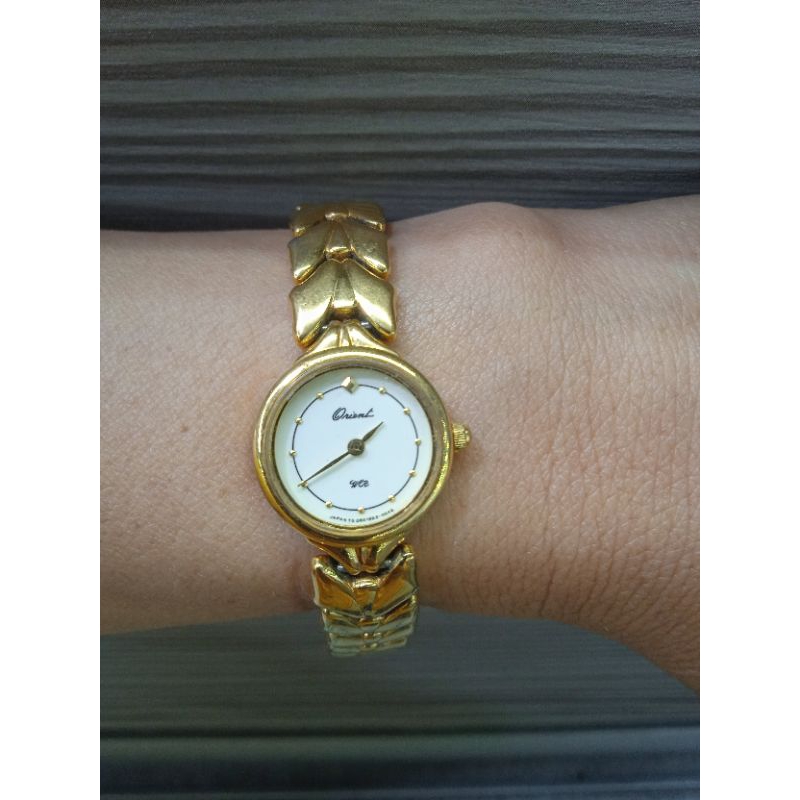 PRELOVED JAM TANGAN WANITA ORIENT RANTAI KUNING GOLD