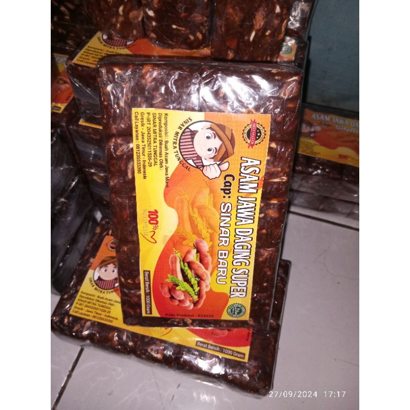 

Asam Jawa 1Kg (250gr x 4) Kualitas SUPER Tidak ada biji Cap SINAR BARU