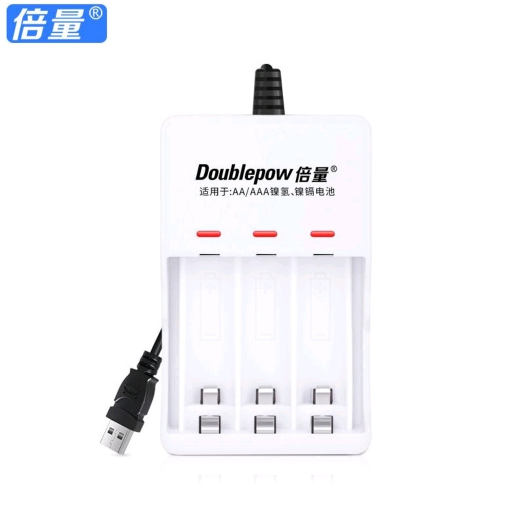 Charger Baterai AA  AAA Cas Baterai USB AAA AA USB 2 Slot dan 4 Slot