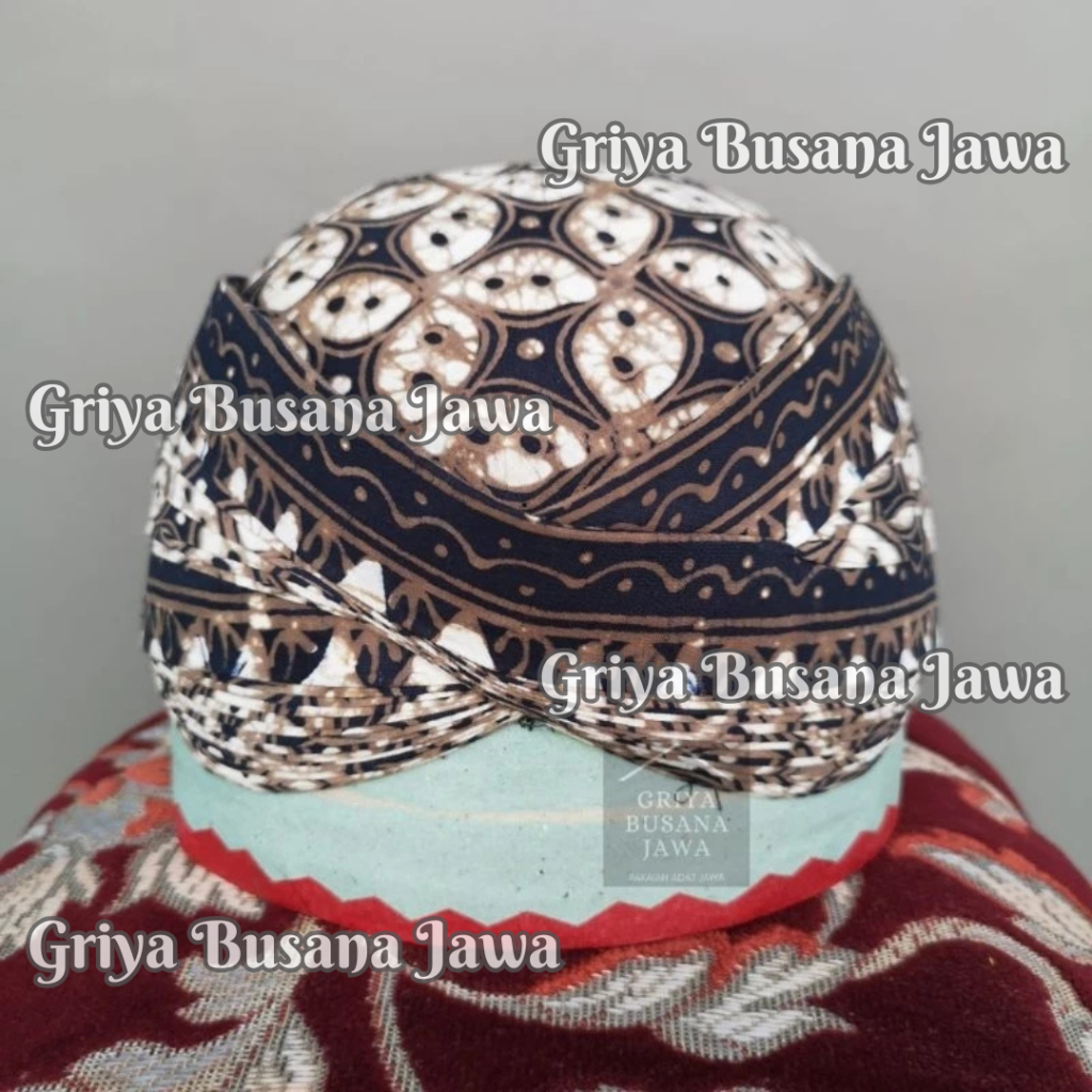 Blangkon Solo Perbawan Alusan Lemes/cuci lipat Batik Tulis Full Bisa Dilipat Bisa Dicuci