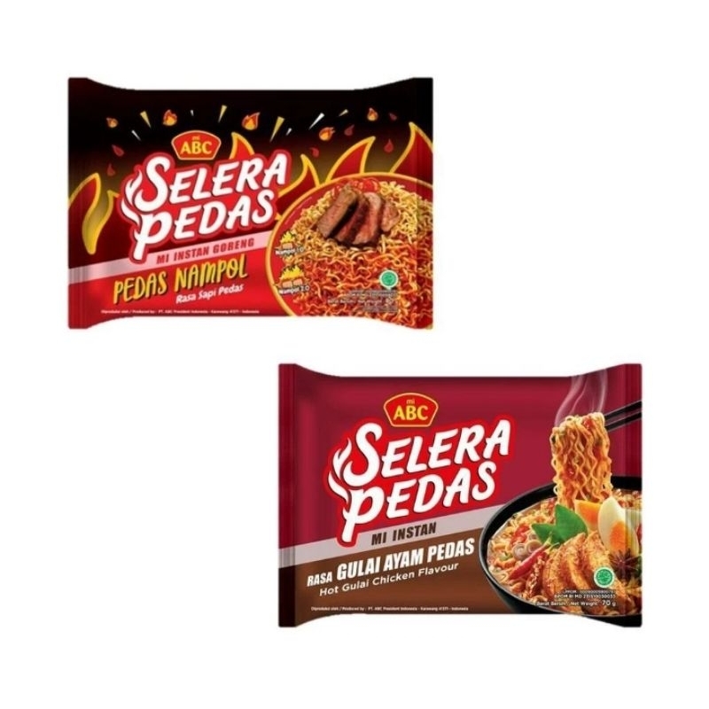 

Mi ABC Selera Pedas Nampol 80gr / ABC Rasa Gulai Ayam Pedas 70gr
