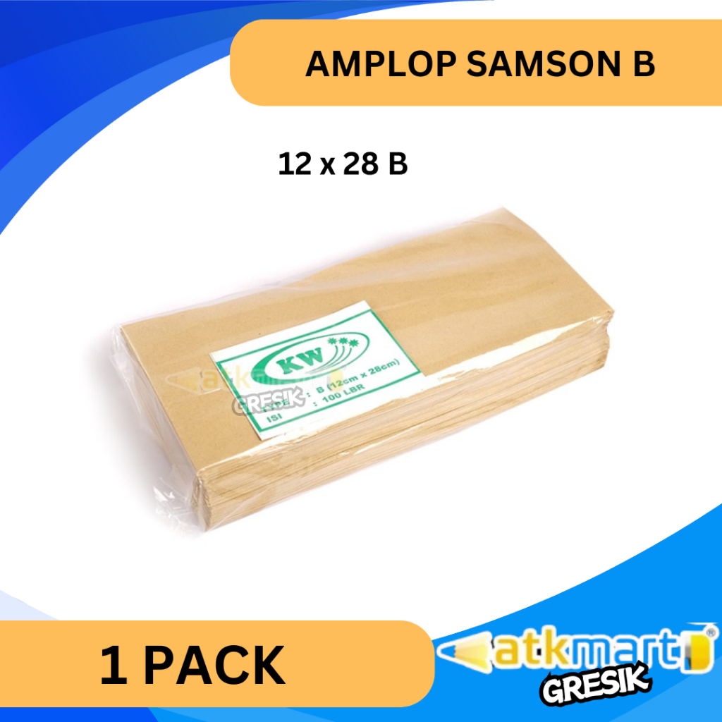 

(TERMURAH) AMPLOP SAMSON 1 PACK AMPLOP COKLAT AMPLOP UANG 12 X 28 B 1 PACK ISI 100 LEMBAR