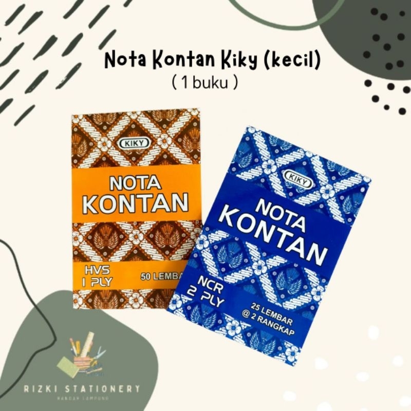 

(1 buku) Nota Kontan Kecil Kiky 1 ply / 2 ply