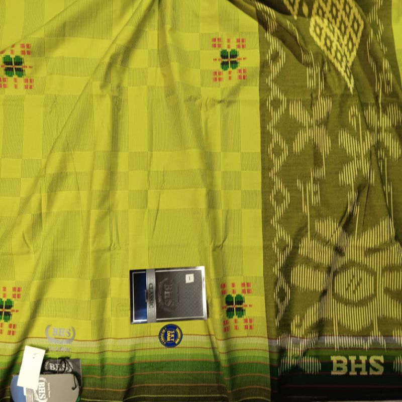 SARUNG BHS CLASSIC SILVER SKT DAM 1 HIJAU PUPUS SONGKET