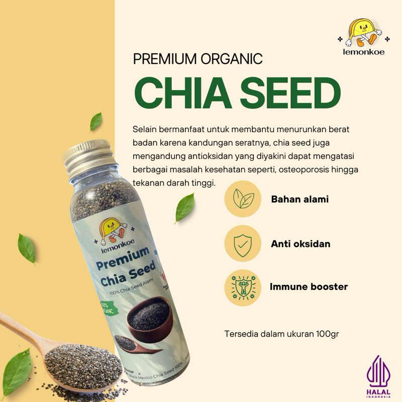 

Premium Chia Seed Organic Grade A cocok untuk diet, kaya antioksidan