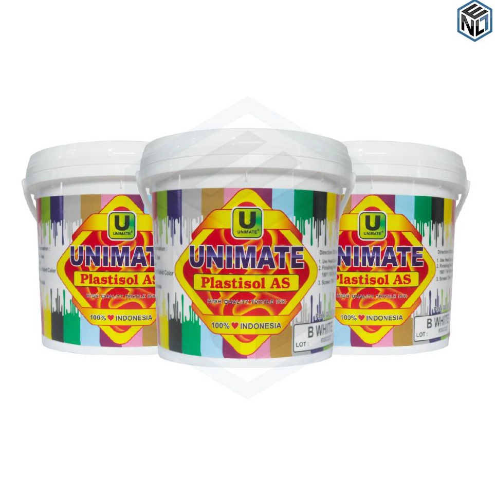 

KODE R45L Tinta Plastisol Unimate Solvent Base berkualitas Warna Solid