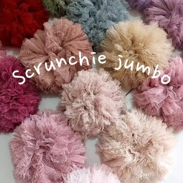 Scrunchie Jumbo Premium / Cepol Hijab / Scrunchie Tile / Cepolan Size Jumbo Bervolume