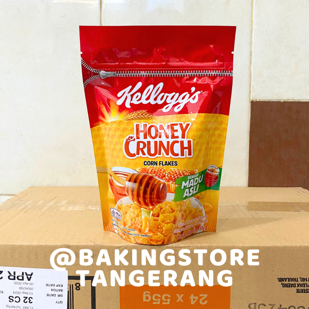 

Kelloggs Honey Crunch Corn Flakes Pouch Sereal 55 gr