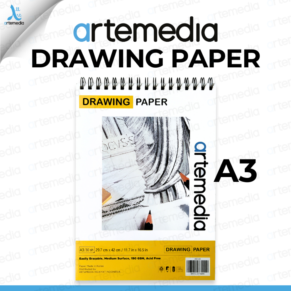 

Sketchbook Artemedia A3 Drawing Paper Book 150 Gsm Buku Gambar & Sketsa Pensil, Pensil Charcoal, dan Drawing Pen